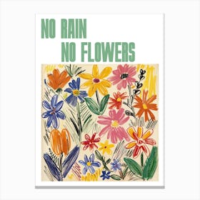 No Rain No Flowers Poster Flowers Painting Matisse Style 8 Canvas Print