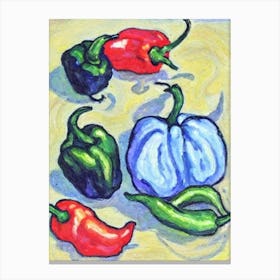 Serrano Pepper Fauvist vegetable Canvas Print
