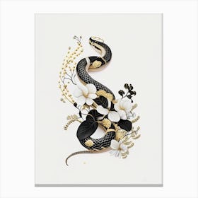 Milk Snake Gold And Black Canvas Print