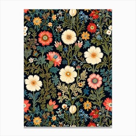 William Morris Floral Pattern 4 Canvas Print