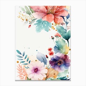 Watercolor Flowers 2 Canvas Print