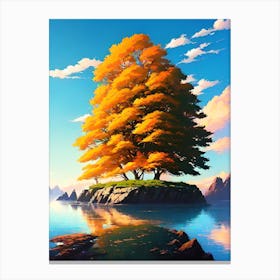 Tree On An Island Canvas Print