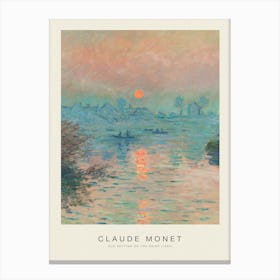 Sun Setting on the Seine (Special Edition) - Claude Monet Canvas Print
