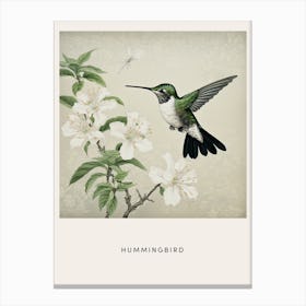 Ohara Koson Inspired Bird Painting Hummingbird 1 Poster Canvas Print