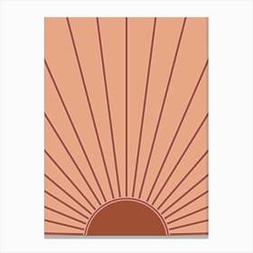 Sun Terracotta Canvas Print