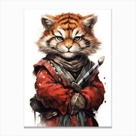 Samurai Cat 6 Canvas Print