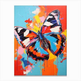 Pop Art Red Admiral Butterfly 1 Canvas Print