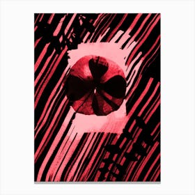 Black Red Poppy Canvas Print