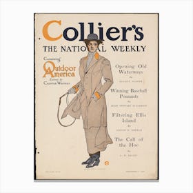 Collier's, The National Weekly, Containing Outdoor America, Edward Penfield Canvas Print