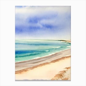 Dunsborough Beach 2, Australia Watercolour Canvas Print