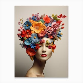 Head of Flowers Canvas Print