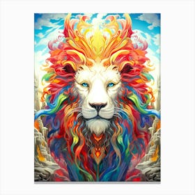 Colorful Lion Canvas Print