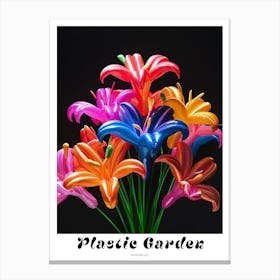 Bright Inflatable Flowers Poster Gloriosa Lily 3 Canvas Print