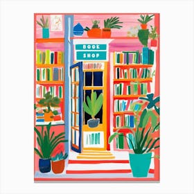 Colorful Book Shop storefront Canvas Print