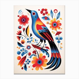 Scandinavian Bird Illustration Swallow 2 Canvas Print