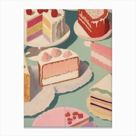 Pink Cake Party Canvas Print