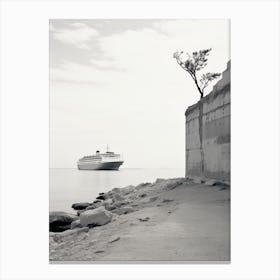 Civitavecchia, Italy, Black And White Photography 1 Canvas Print