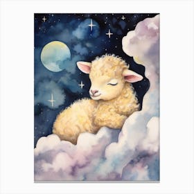Baby Duckling 3 Sleeping In The Clouds Canvas Print