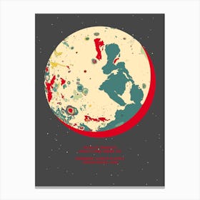 Moon Sphere Apollo 11 Lunar Landing Site Canvas Print