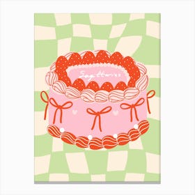 Sagittarius Coquette Cake Canvas Print