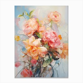 Abstract Flower Painting Rose 3 Canvas Print