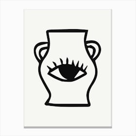 Vase With An Eye Illustration Canvas Print