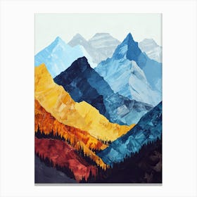 Mountain Landscape, Minimalism Canvas Print