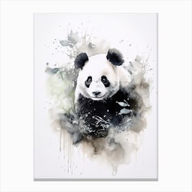 Panda Art In  Ink Wash Painting Style 1 Canvas Print