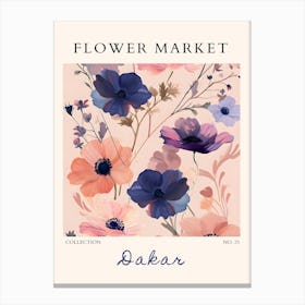 Flower Market art Canvas Print