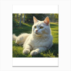 White Cat Canvas Print