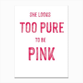Grease, Too Pure To Be Pink, Tv, Art, Wall Print Canvas Print