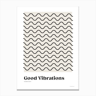 Good Vibrations Minimalist Canvas Print