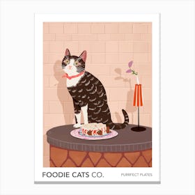 Foodie Cats Co Cat And Lasagne 1 Canvas Print