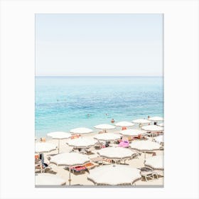 Italian Summer On The Beach In Tropea Canvas Print