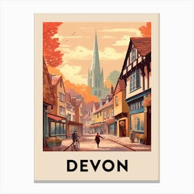 Vintage Travel Poster Devon 5 Canvas Print