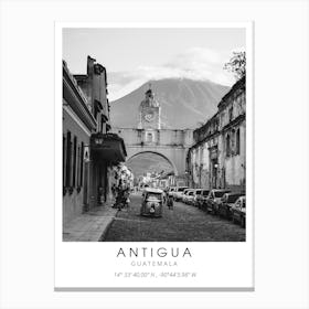 Antigua Guatemala Black And White Canvas Print