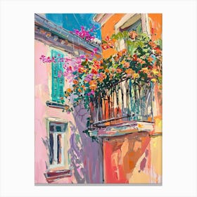 Balcony Painting In Bari 4 Canvas Print