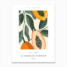 Papaya Le Marche Fermier Poster 3 Canvas Print