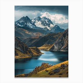 Lake In The Mountains Canvas Print