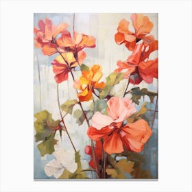 Fall Flower Painting Geranium 1 Canvas Print