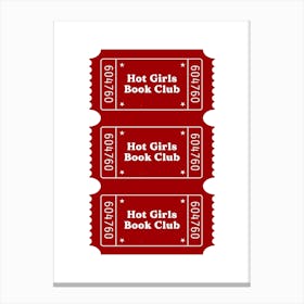 Hot Girls Book Club Poster Canvas Print