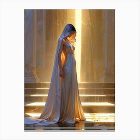 Princess In A White Gown Canvas Print