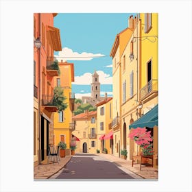 Nice, France, Graphic Illustration 2 Canvas Print