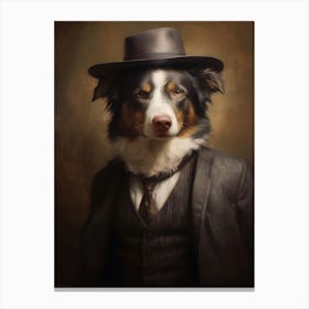 Gangster Dog Australian Shepherd Canvas Print