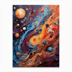 Planets In Space 3 Canvas Print