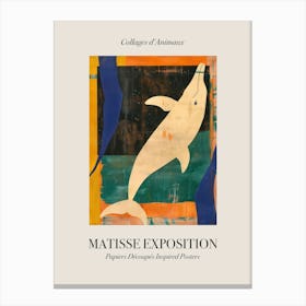Dolphin 3 Matisse Inspired Exposition Animals Poster Canvas Print