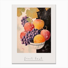 Art Deco Fruit Bowl 2 Poster Canvas Print