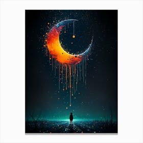 Crimson Moons Descent Canvas Print