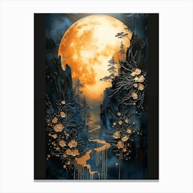 Full Moon Over The Valley Canvas Print