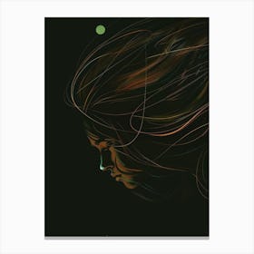 Girl With Long Hair 17 Canvas Print